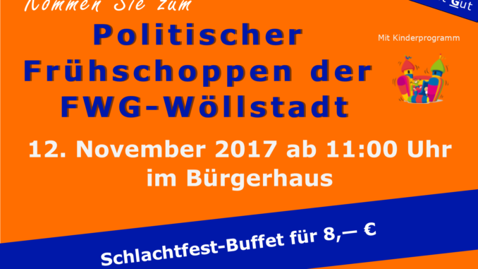 politischer frühschoppen flyer kind